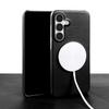 For Magsafe Case for Samsung Galaxy S25FE S26 S24 S23 S22 S21 S20FE Business Genuine Leather Back Cover Magnetic Phone Cases