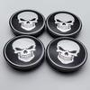4 Stück 56MM ( 51MM Innendurchmesser) Totenkopf Logo Emblem Auto Radnabendeckel Styling Zubehör für Felgen Naben Nabenkappen Abdeckung Abzeichen Ersetzen