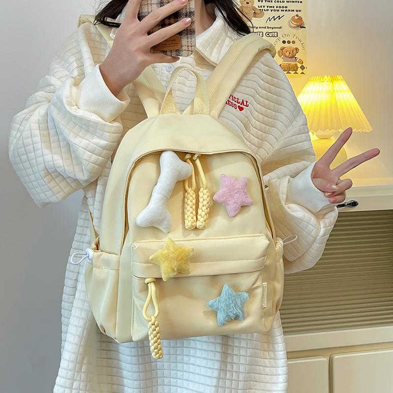Schoolbag schoolbag primary school students 1-1 grades backpack simple versatile girl small backpack cute casual nylon travel bag