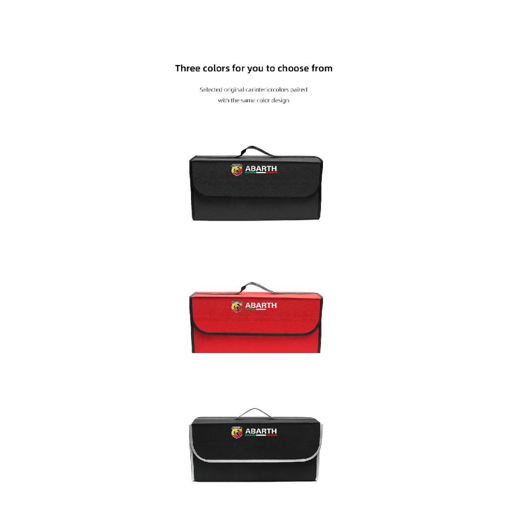 Car Trunk Storage Bag Organizer Sundries Stowing Tidying Box For Abarth Fiat 500 Tipo FR Panda Argo Freemont Viaggio Bravo Punto