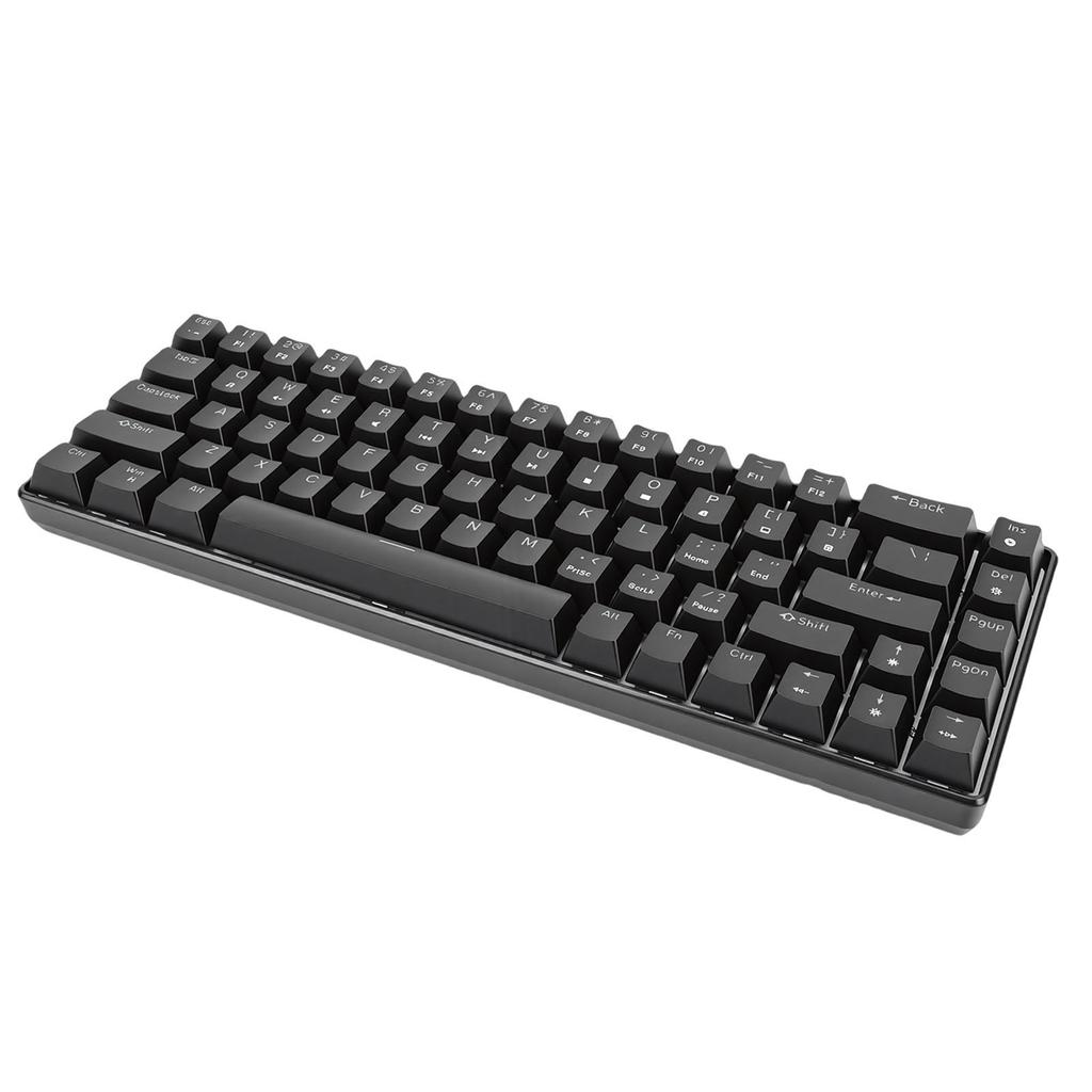 68 Tasten Mechanische Gaming-Tastatur RGB-Hintergrundbeleuchtet Hot-Swappable Kabelgebundene Tastatur Brauner Schalter für Computer