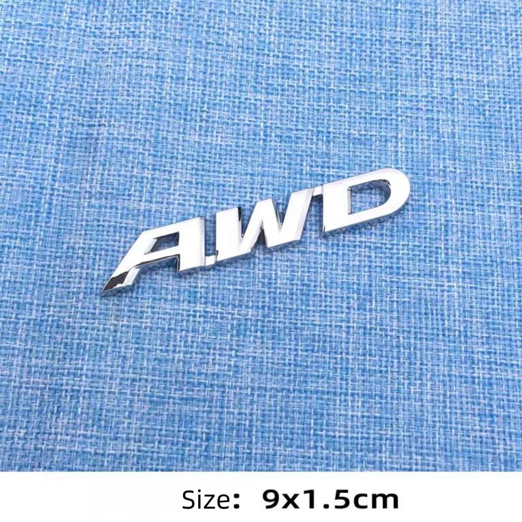 3D Metal Car AWD Front Grill Sticker Tail Emblem Badge Rear Decal Logo for Impreza 4X4 Off Road SUV 4WD
