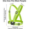 Reflective Safety Vests Lightweight Adjustable Elastic Vest Jacket Hi Vis Reflective Strips for Traffic Control Running Cycling