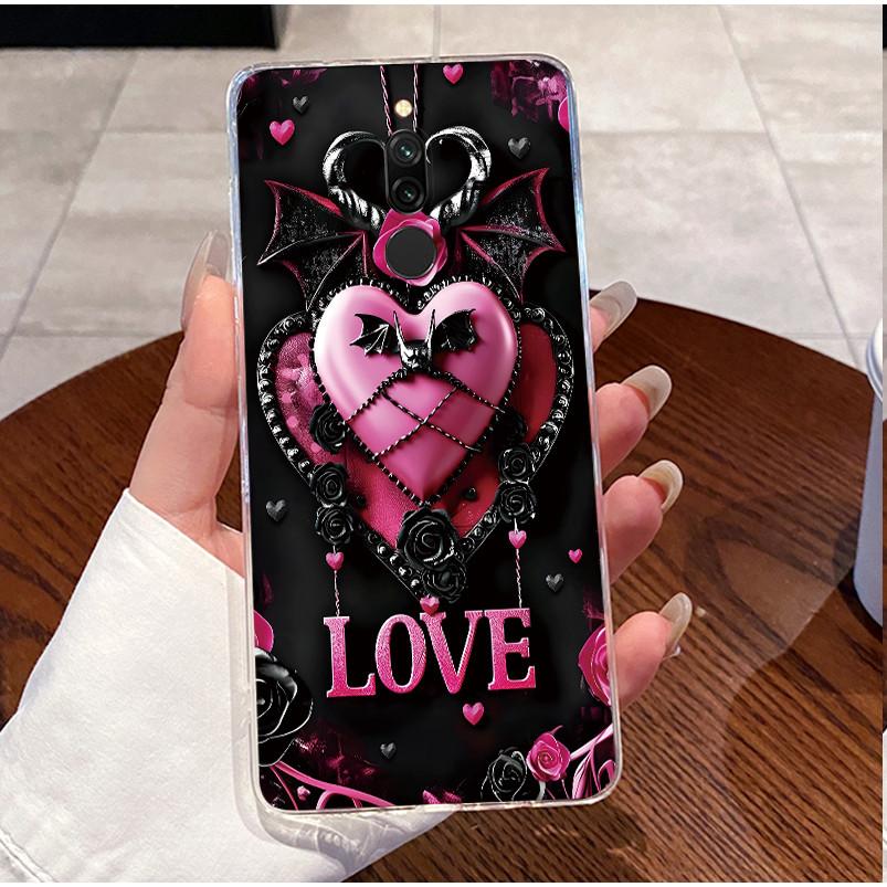 Back Cover For Xiaomi Redmi 8 8A Case Clear Luxury Cute Love Rabbit Cool Funny Pattern Transparent TPU Soft Silicone Phone Case