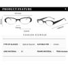 Vintage Cat Eye Glasses TR90 Frame Blue Light Blocking Eyewear Slim Browline Design Unisex Optical Spectacles Clear Lens