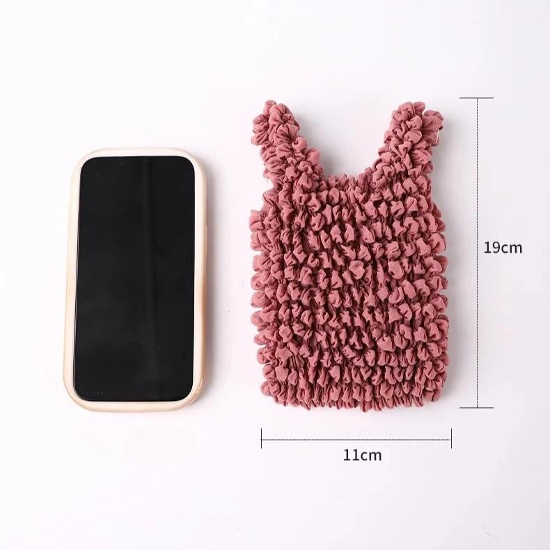 Women Expandable Shopping Bag Wrinkle Bubble Puff Multi Purpose Large Capacity Elastic Shopper Eco-Friendly Large Storage Case