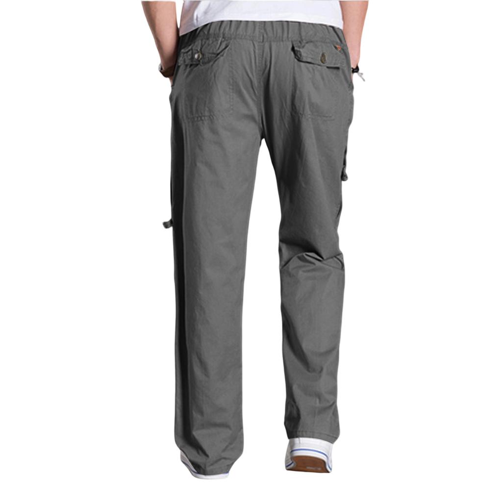 Men's Outdoor Sports Loose Leisure Multiple Pockets Work Pants Trousers