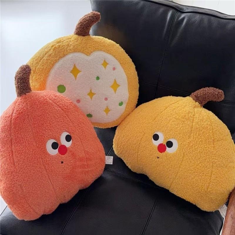 Soft Pumpkin Cartoon Plush For Sofa Bed Office Car Lumbar Cushion And Rest