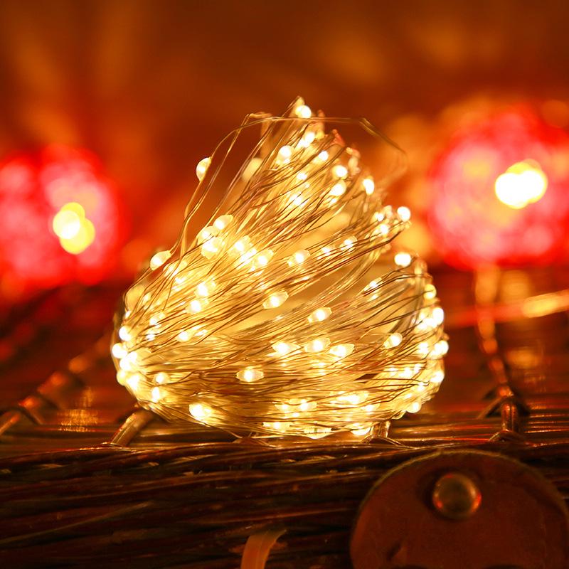 LED Solar Copper Wire String Lights for Indoor/Outdoor Holiday Decoration