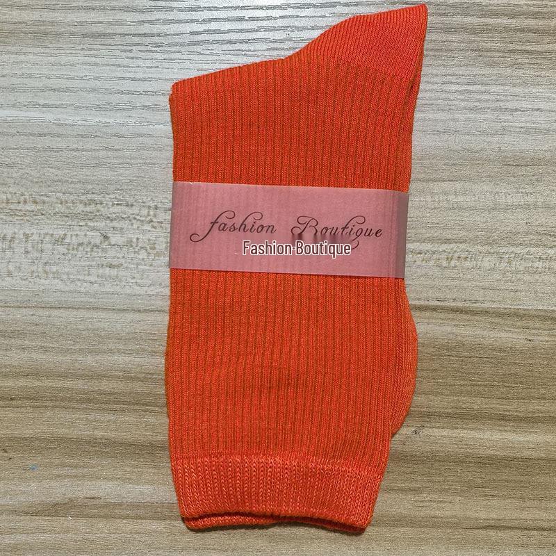 Women's 2025 Dopamine Dance Socks: Colorful, Scrunched Cotton Mid-Calf Socks for All Seasons