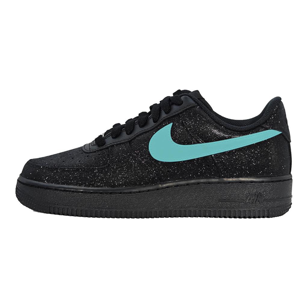 Nike Air Force 1 Baby's Breath Lightweight Height Increasing Low top Skateboard Shoes Unisex Black Lake Green CW2288-001(Team133-)
