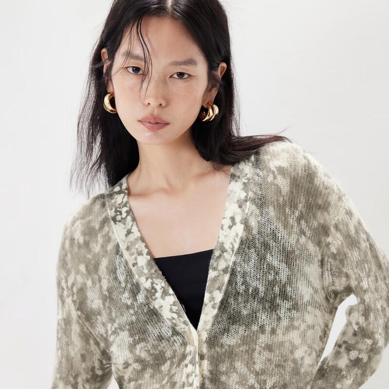 ONLY Women's Lightweight Tie-Dye V-Neck Cardigan