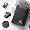 QNLT6 Carbon Fibre Wallet Car Driver License Credit Card Leather Bag For BMW M X2 X3 X5 X6 G30 E30 E36 50th Anniversary 3 5 6 7 Series