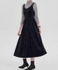 Maia Velvet Flower Dress - Teal Blue (Tencel T-Shirt Set)