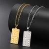  Funny Dominoes Pendant Necklace Stainless Steel Square Domino Card Choker Girl Boy Jewelry Birthday Best Gifts Wholesale