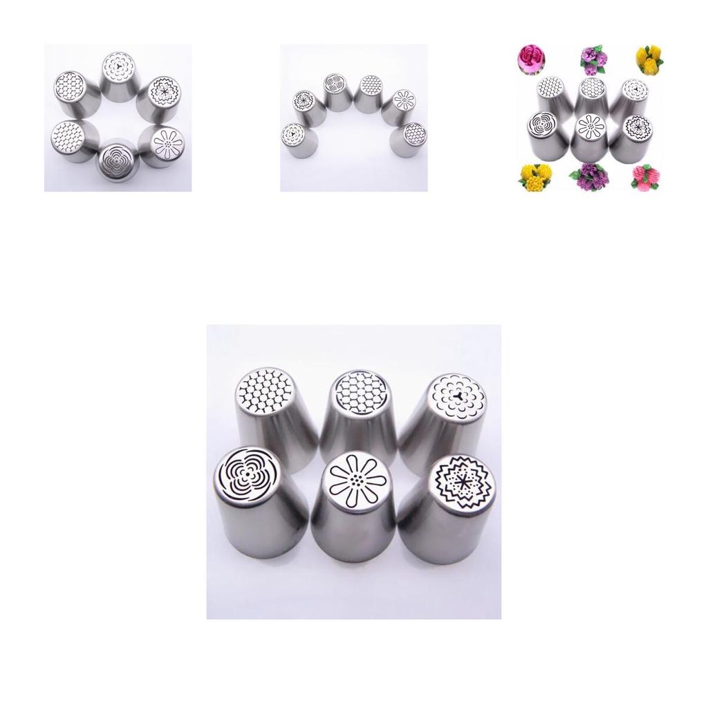 Luxurious 8pcs Russian Tulip Flower Cake Icing Piping Nozzles For Elegant Decorating