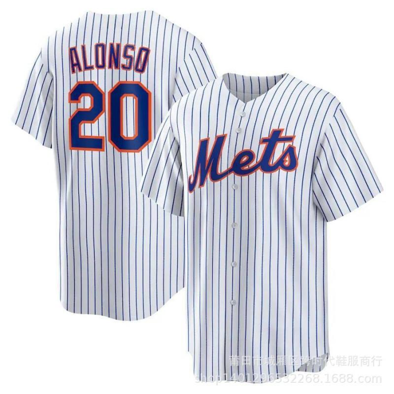 New York Mets Baseball Jersey Adult Team Sports Uniform Embroidered Athletic Shirt Games