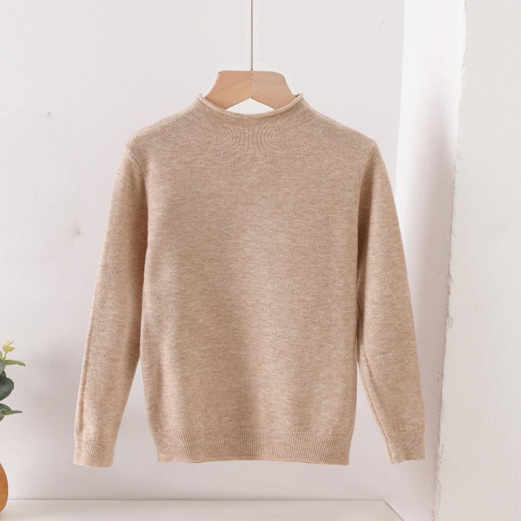 Children's Fashionable Casual Half-high Collar Bottoming Shirt Long-sleeved Top