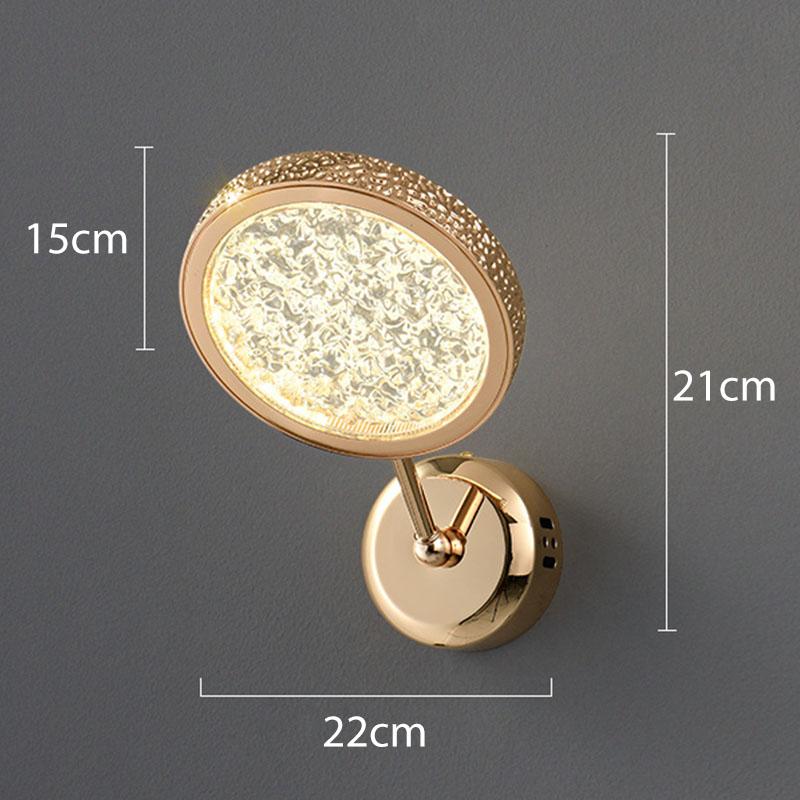 

Зеркальный хрустальный светодиодный настенный светильник Скандинавское внутреннее освещение для дома Спальня Прикроватный Декор гостиной Ночник Лампы для ванной Natural light