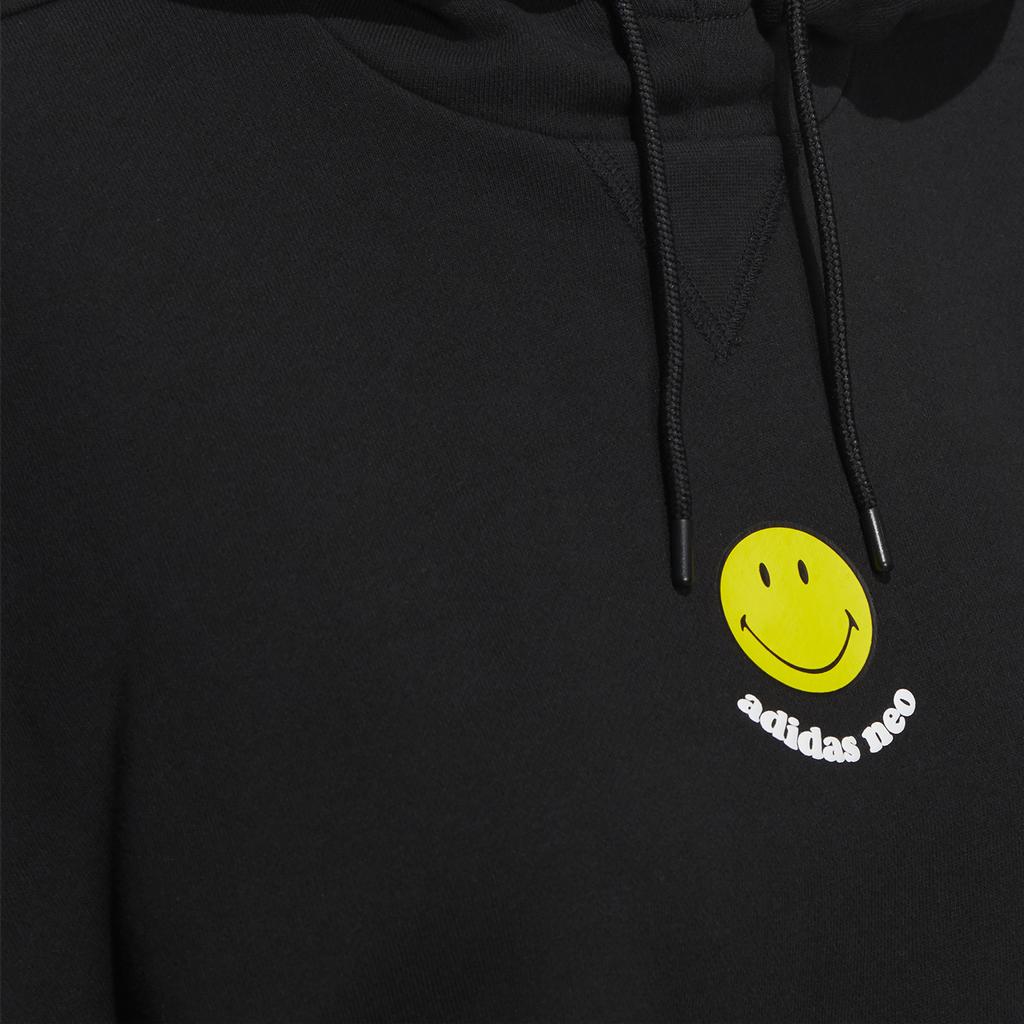 Adidas Neo X Smiley Collaboration Womens Csmly Sweatshirt With Smiley Logo Print Women Sweatshirt Black HE7951