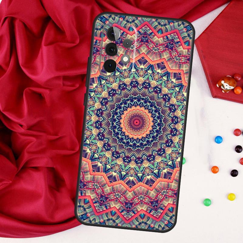 Floral Flower Mandala Design For Samsung Galaxy A15 A55 A53 A33 A35 A22 A32 A52 A54 A34 A14 A56 A36 A26 A16 A05 A06 Case