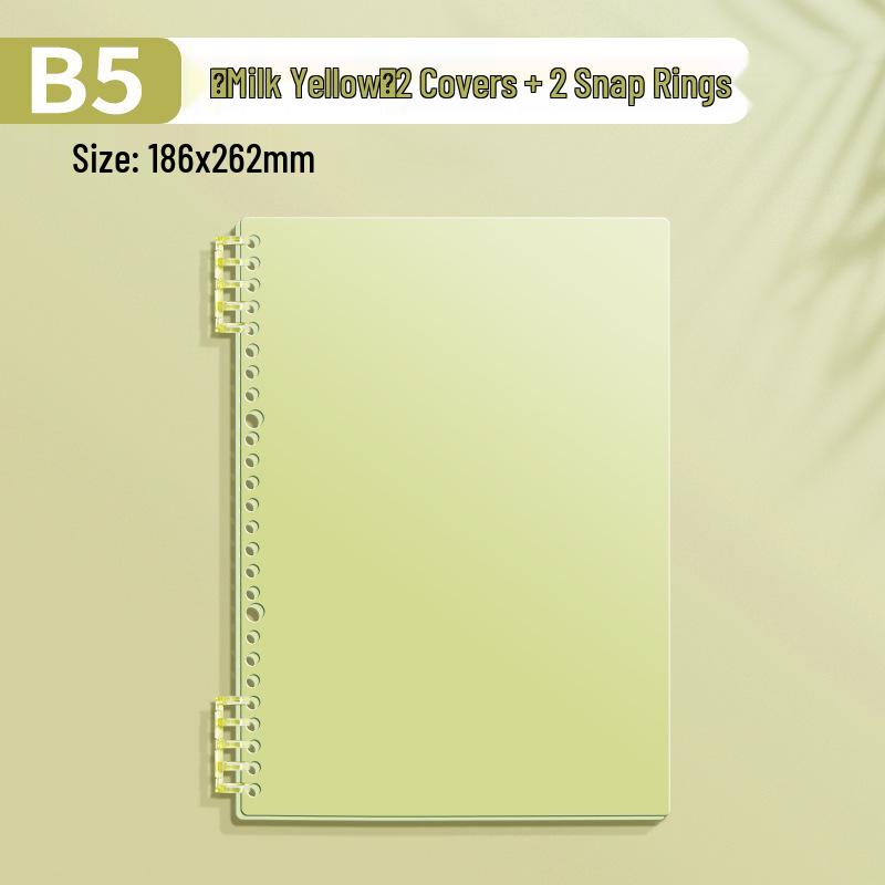 A4 Soft Cover Loose-Leaf Binder, B5 Ring Clip, Coil Binding, Hole-Punched, Notebook Shell (Ring Clips Sold Separately)