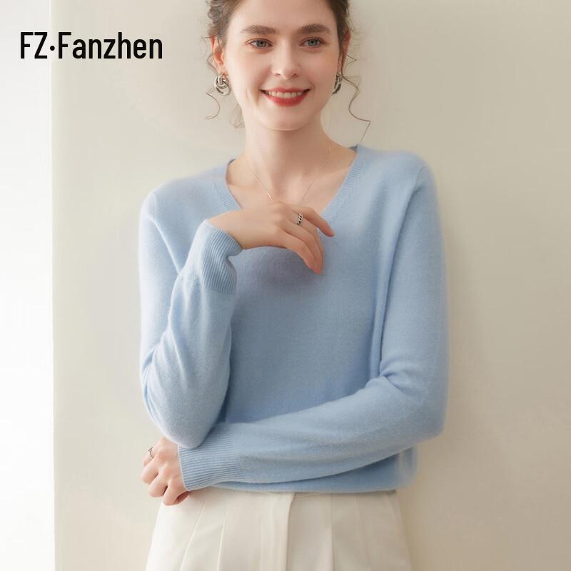 Women's V-Neck Cashmere Blend Sweater