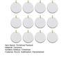 6/12Pcs Christmas Sublimation-Blank Ceramic Pendant White Round Ceramic Hanging Ornament with Golden String for Crafting Christmas Tree Personalized