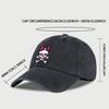 BowTie HeartEyed Skull Crossbones Print Washed Baseball Cap Soft Comfortable Adjustable Lightweight Breathable SweetEdgy
