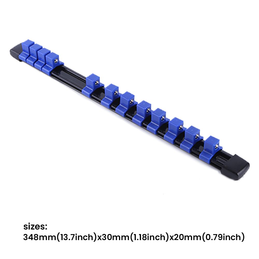 1/2 3/8 1/4-Inch 360° Socket Organizer Socket Holder Kit Socket Storage Rails ABS Heavy Duty Socket Rail ForTool Carts