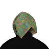 Grandma's latex headgear, old woman's mask with headscarf
