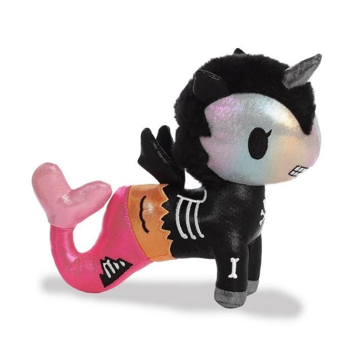 Peluche - AURORA - Tokidoki Fantasma Mermicorno - Noir - 20,3 cm - Pour enfants à partir de 3 ans