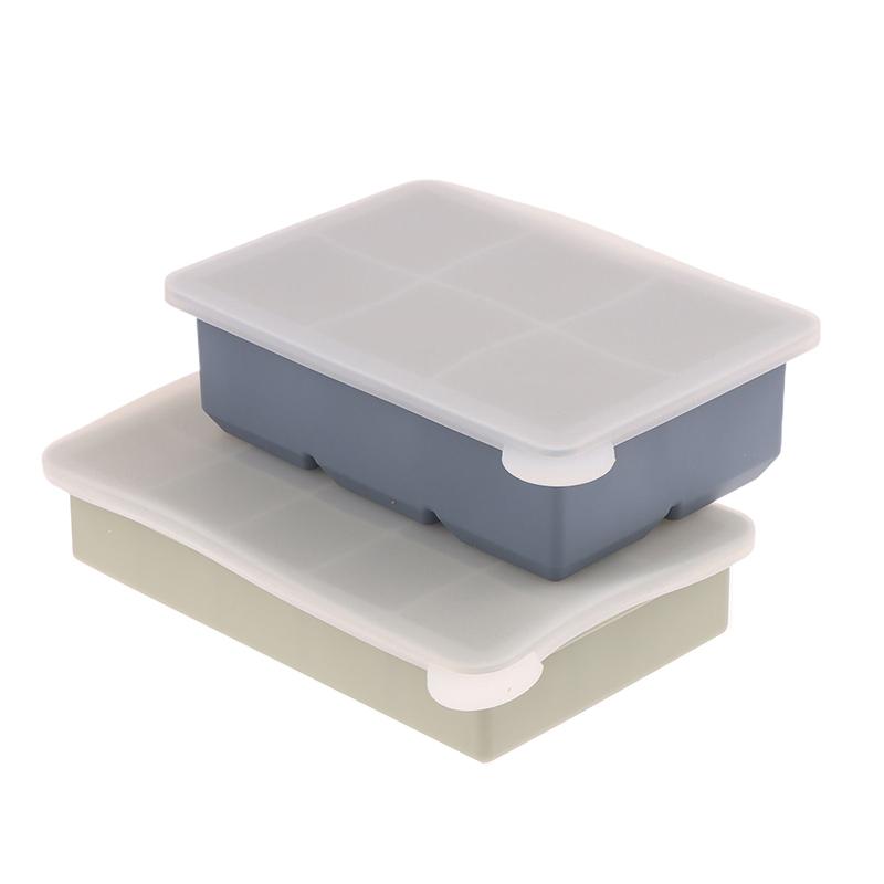 6/15 Grid Big Ice Tray Mold Giant Jumbo Large Food Grade Silicone Ice Cube Square Tray Mold Diy Ice Maker Ice Cube Tray With Lid
