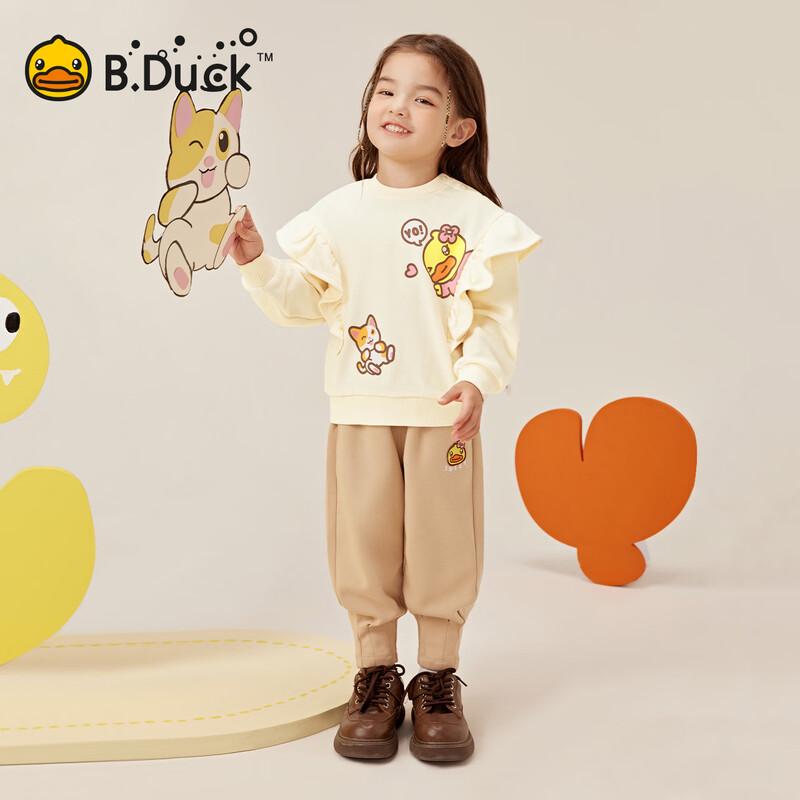 B.Duck Girls' Ruffle Hem Sweatshirt