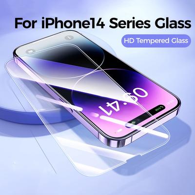 Tempered Glass Compatible for iPhone 14 13 12 11 Pro Max 14 Plus X XR XS Max 6 6s 7 8 Plus SE 2020 2022 9H Clear Screen Protector Protection Glass