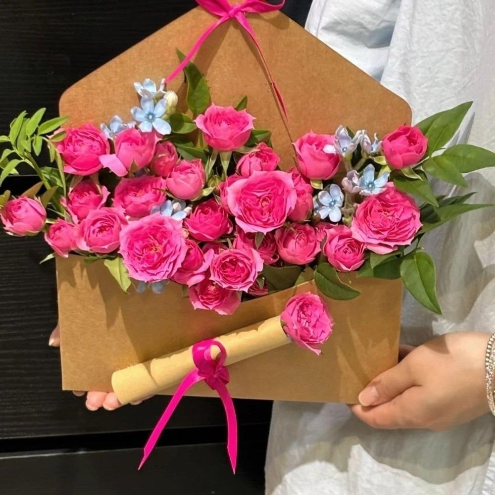 10 Pcs Hand-Folded Envelope Flower Box Romantic Flower Arrangement Box Floral Gift Box Party Decor