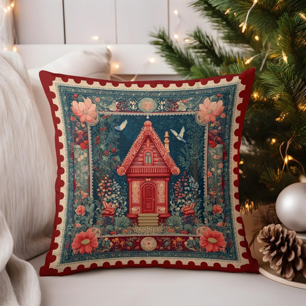 Heimdeko Bezauberndes Märchenhaus Muster Kissenbezug Muster Kissenhülle Geeignet für Sofa Schlafzimmer Auto Kissenbezug