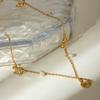 Summer Starfish Pendant Stainless Steel Stylish Necklace for Girl Cute Gold Color Waterproof Chic Zircon Party Gift