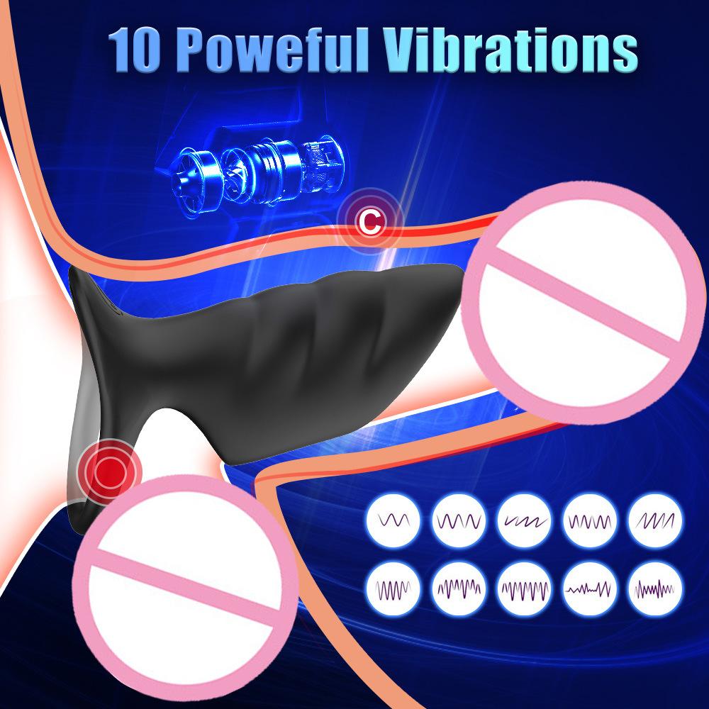 Cock Ring Electric Vibrating Ring Male Penis Massager Masturbator 10 Frequency Vibration USB Magnetic Charging Adult Sex Toy