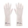 Translucent Off-White Waterproof Dishwashing Gloves - Household Cleaning and Kitchen Use