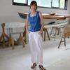 Elssibeui Frill Sleeveless Blouse_Cobalt Blue