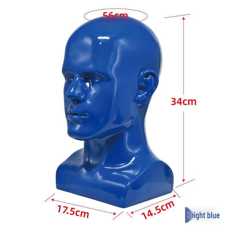 Men's Mannequin Head with Shoulder for Displaying Hats, Masks, and Glasses