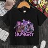 KPop Devil Hunter Cartoon Anime Children's Round Neck Fashion Casual Top Children's T-shirt