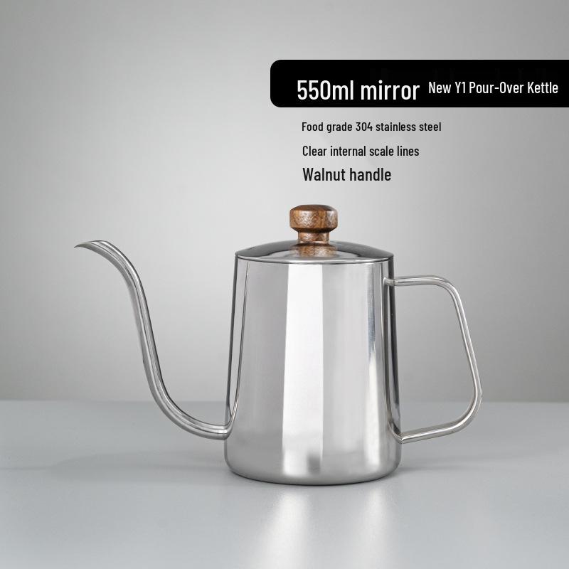 Σετ Καφέ Κανάτας Λαιμού Χήνας από Ανοξείδωτο Ατσάλι με Θερμόμετρο & Αντιθερμική Λαβή - Δωρεάν Αποστολή