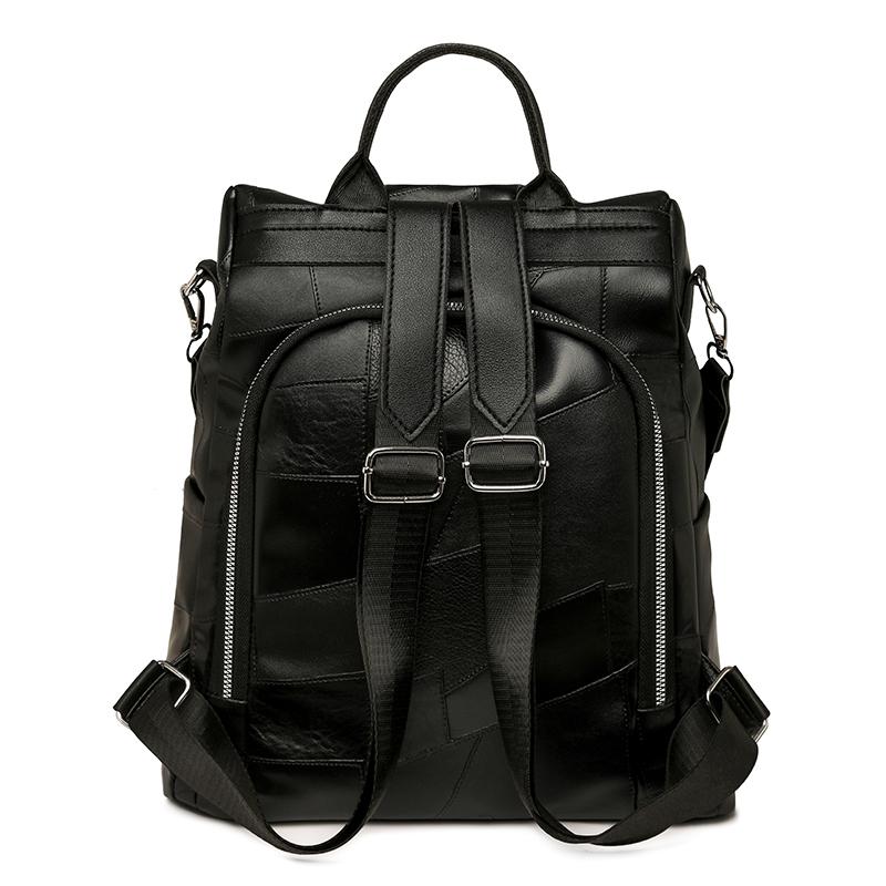 Женский противоугонный дорожный рюкзак большой вместимости из мягкой кожи коричневый — фото 13