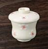 Takumifu Arita Ware Chawanmushi White Plum Made in Japan Bowl, Blossom, Gosago-Shaped,
