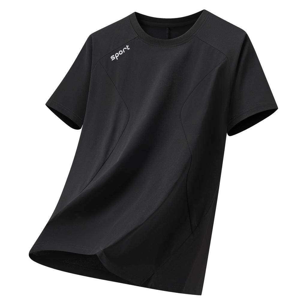 Men's Ice Silk Short-sleeved Men's T-shirt Men's Sports Short-sleeved Quick-drying Fitness Short-sleeved T-shirt