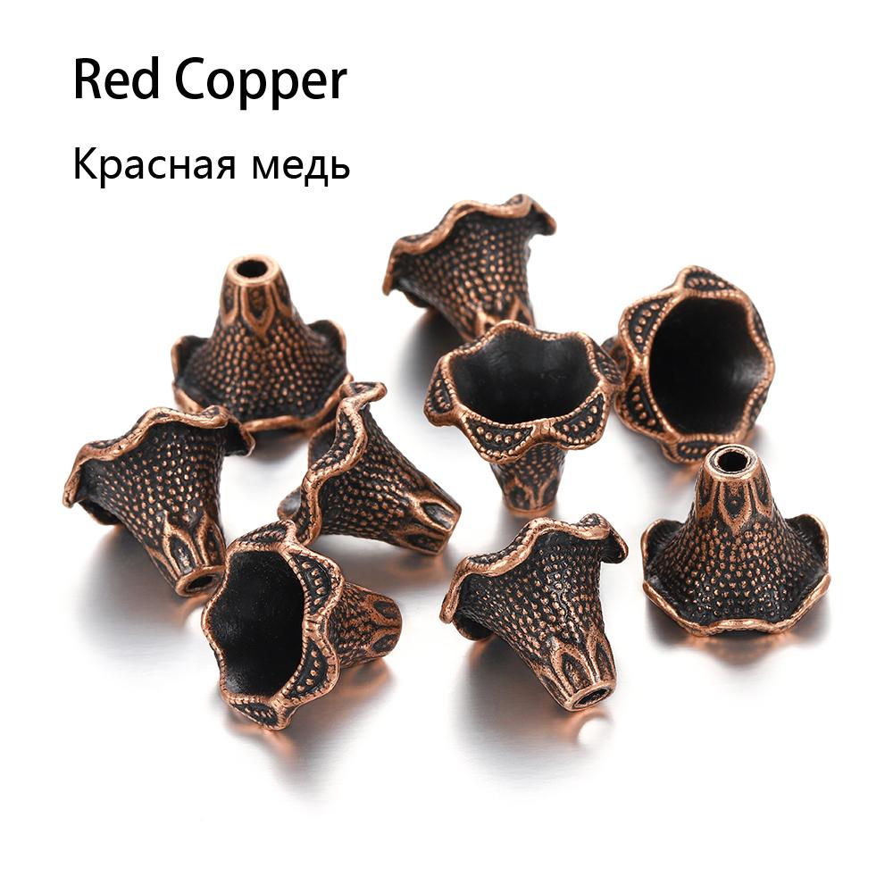 2Pcs Alloy Hollow Flower Beads Caps Various Shapes End Caps Connectors For DIY Earring Jewelry Making Accessroies Supplies