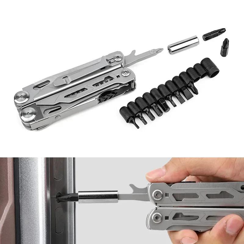 Pinze Multiuso Robuste in Acciaio Inossidabile con Coltello Affilato Tagliafili Forbici Cacciaviti per Campeggio Escursionismo all'Aperto