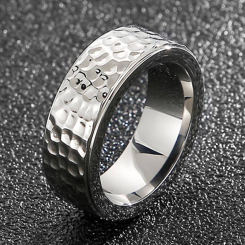 Solid 316L Stainless Steel Men's Finger Rings Stainless Ring for Men Women Size 7-13 Vintage Male Charm Jewelry Wedding Bands